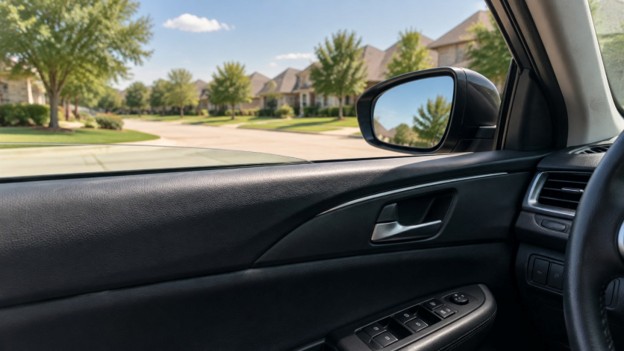 Photo for used car power windows in Duncanville TX: door panel switches with the driver window partly down