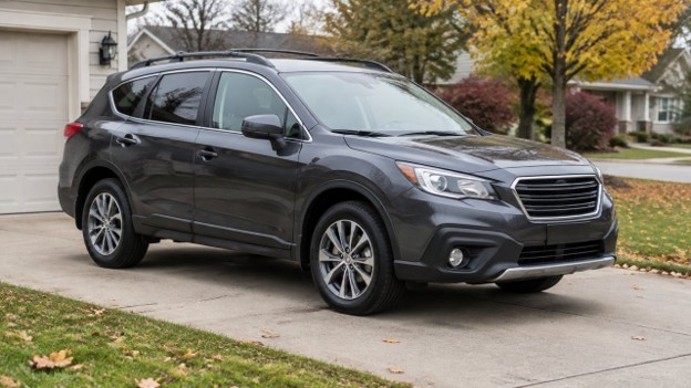 Used SUV for family Florence KY parked in a suburban driveway in fall
